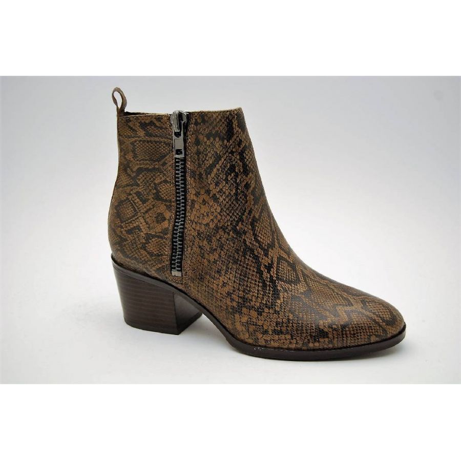 CAPRICE taupe snake boots