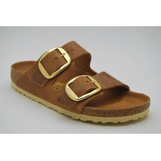 BIRKENSTOCK cognac BIG BUCKLE