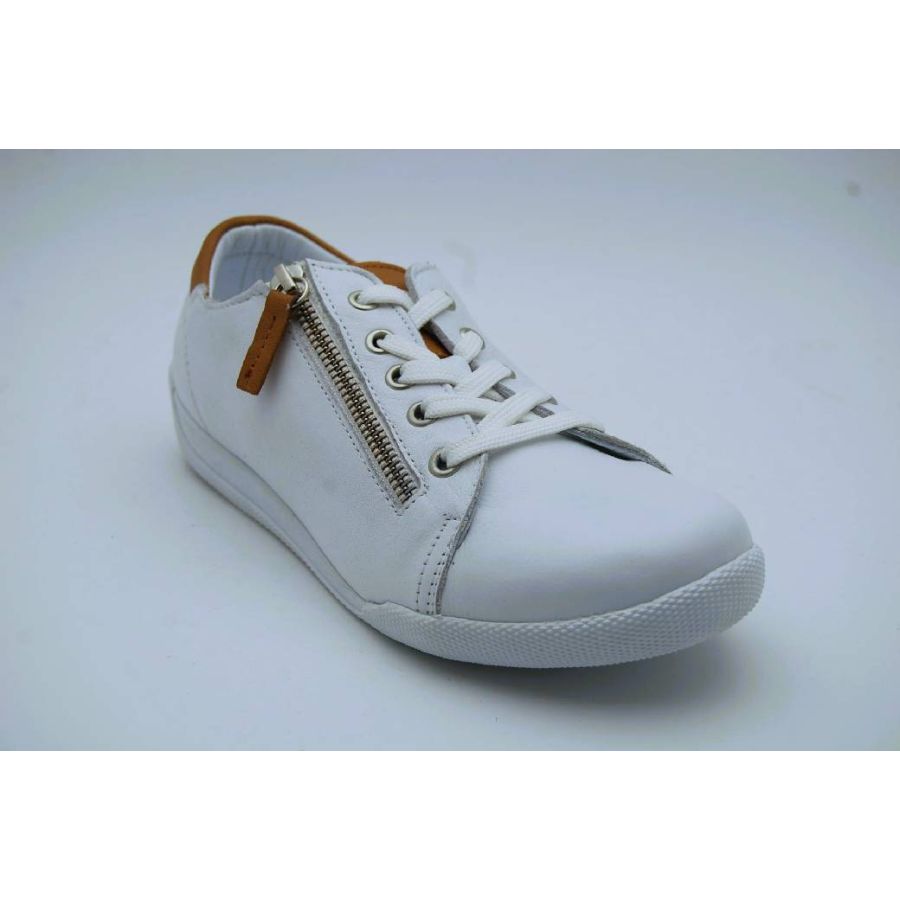 CHARLOTTE vit/brandy sneaker