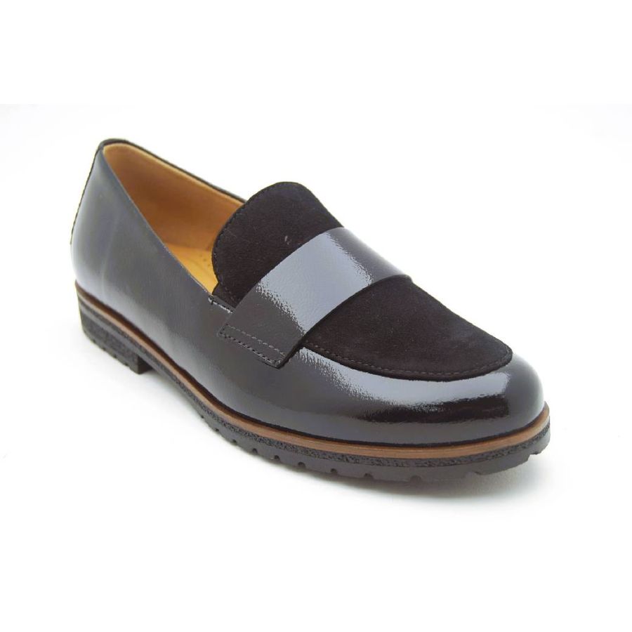 GABOR svart lack loafer