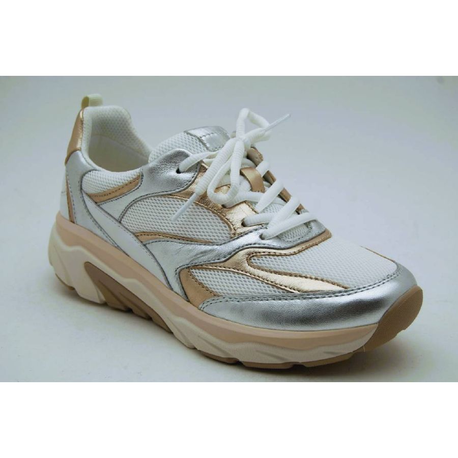 GABOR vit/silver/beige sneaker