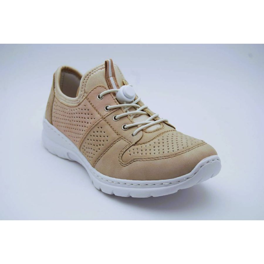 RIEKER beige promenadsko resårsnöre