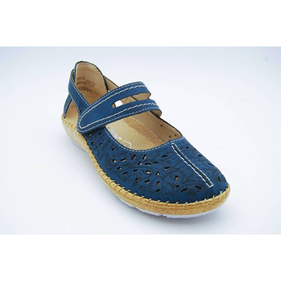 RIEKER blå ballerina grov