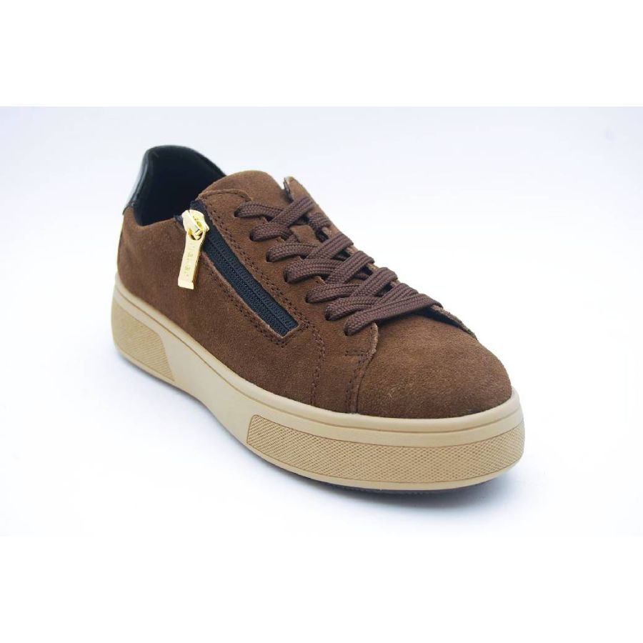 RIEKER brun sneaker dragkedja