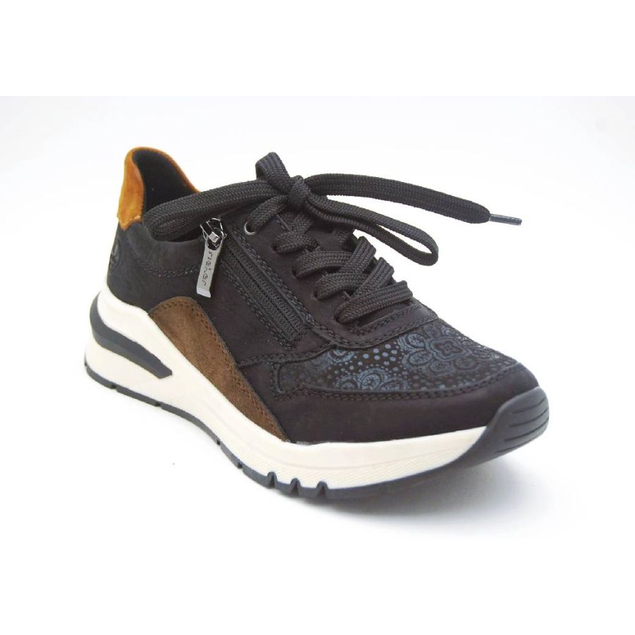 RIEKER svart BRED LÄST sneaker