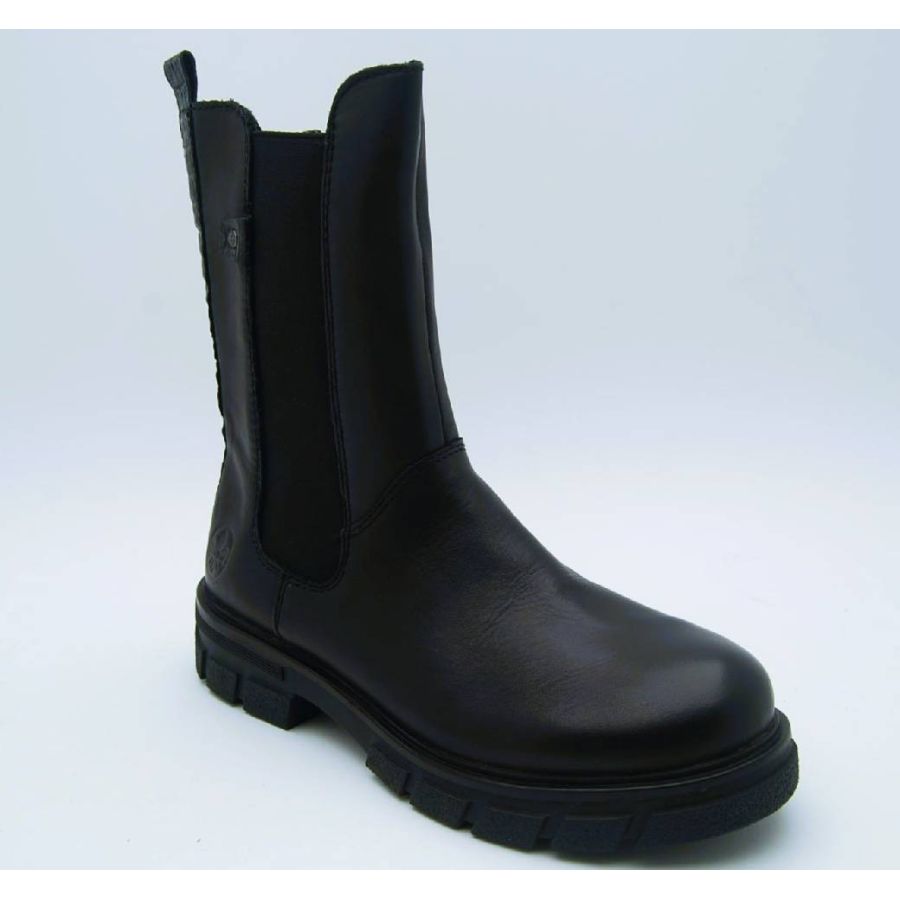 RIEKER svart resårboots hög