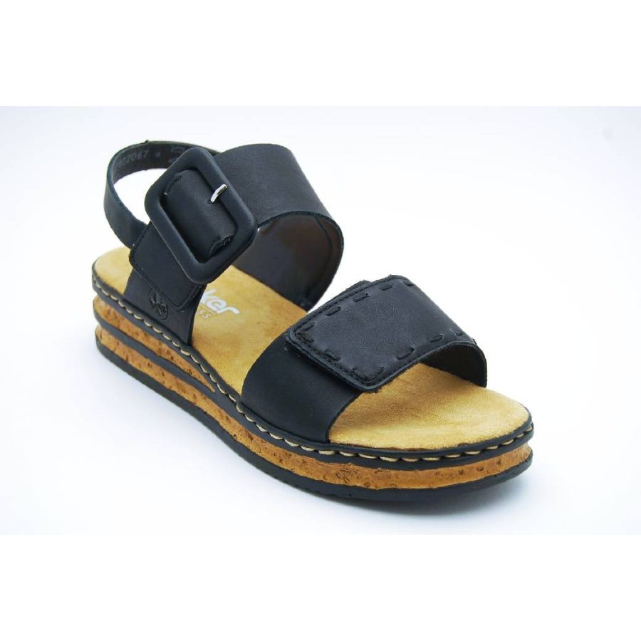 RIEKER svart sandal