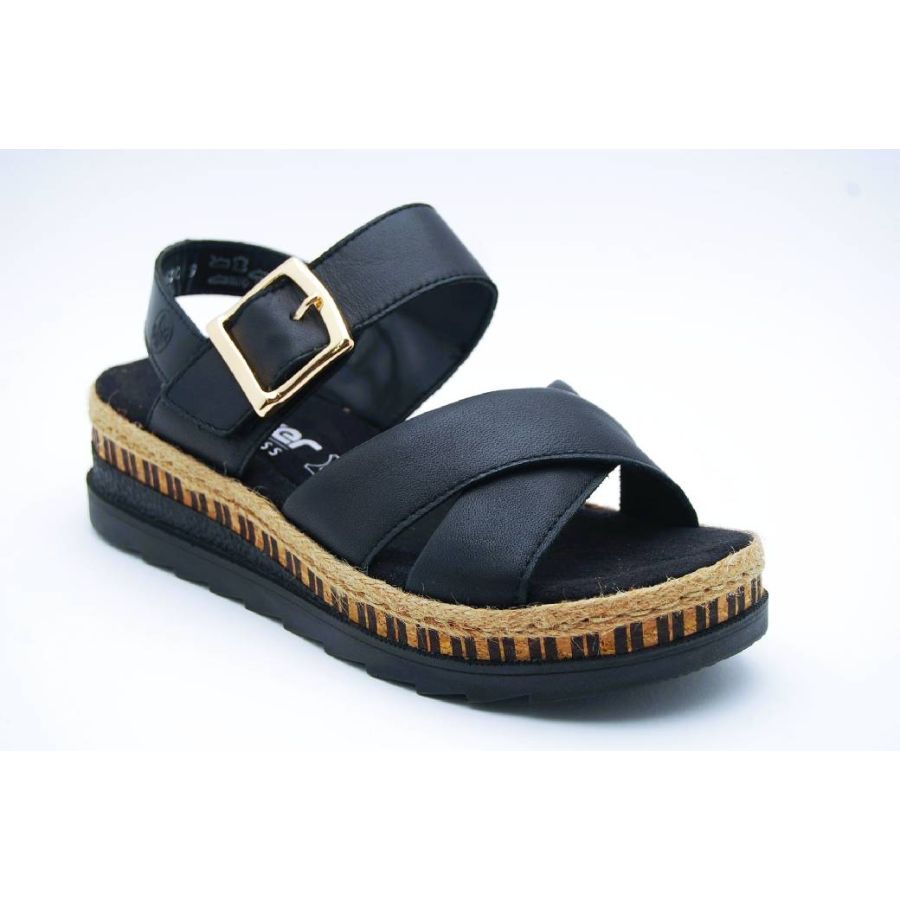 RIEKER svart sandal