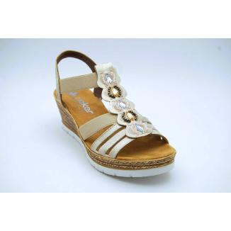 RIEKER beige sandalett kil