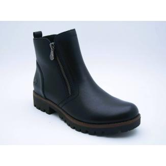 RIEKER svart boots dragkedja