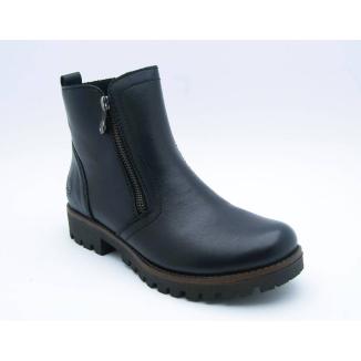 RIEKER svart boots dragkedja