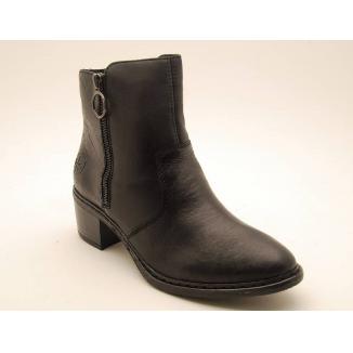 RIEKER svart boots klack