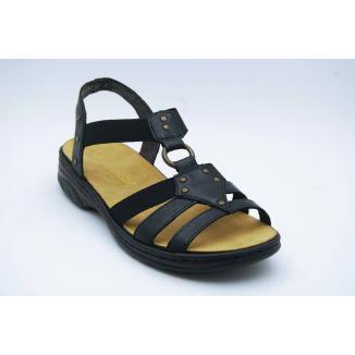 RIEKER svart sandal LÖSTAGBAR