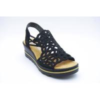 RIEKER svart sandalett stenar