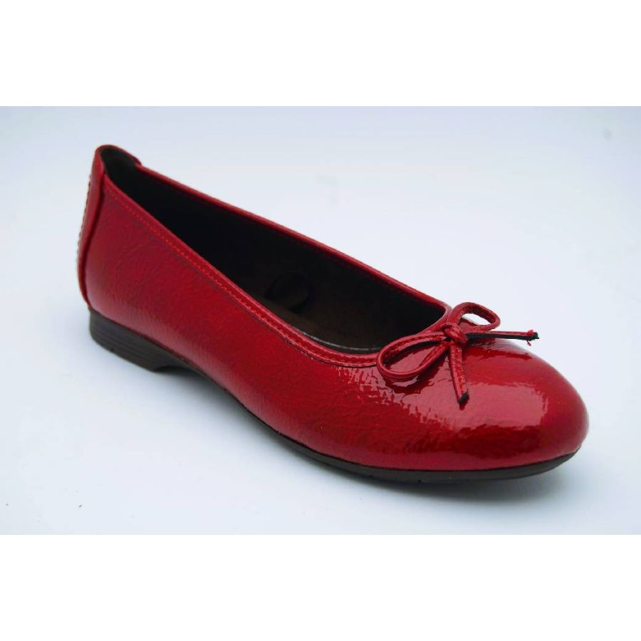 SOFTLINE röd lack ballerina